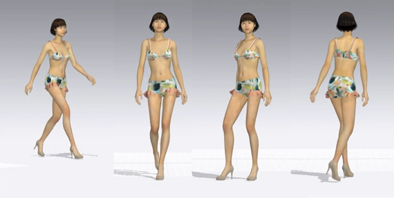 Clo 3D Rentering of a woman in bathingsuit